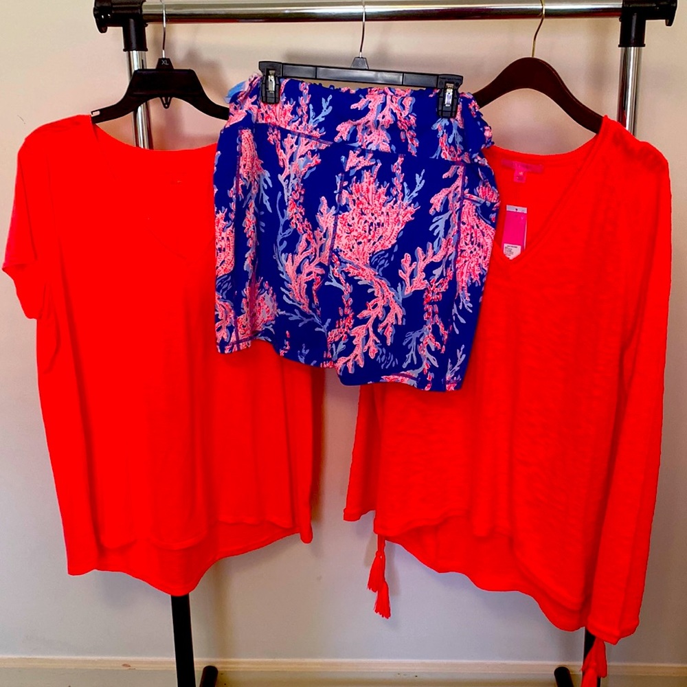 Lilly Pulitzer Set Luxletic Short/Tops Set (All 3 pieces)